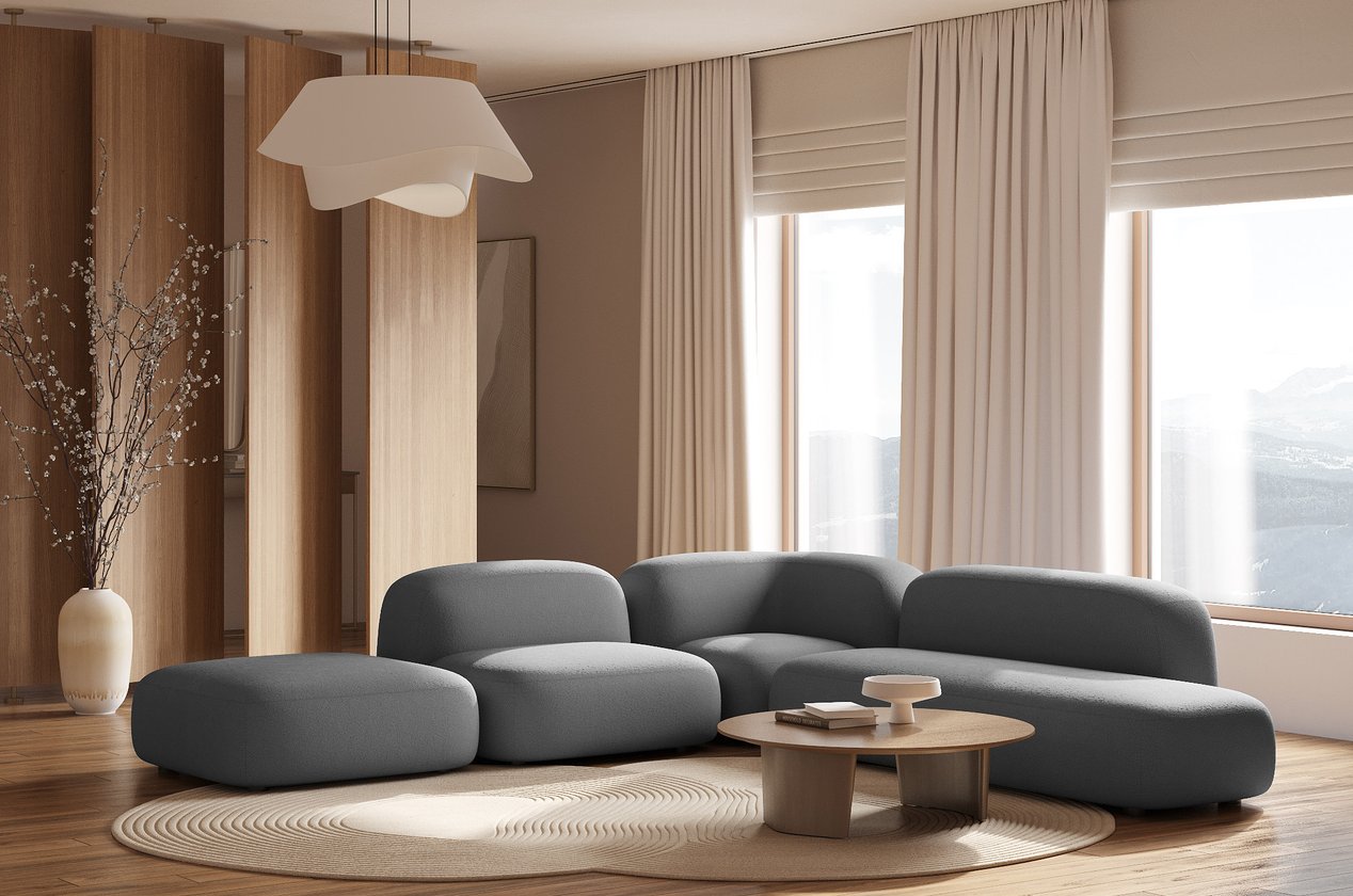 Пуф Риббл-20 Букле Графитовый - фото 3