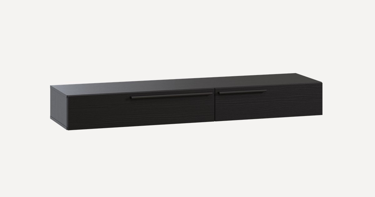 ТВ-тумба подвесная Кимбол 160x20 Черный древесный