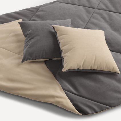 Топпер для дивана Сони-1 Velvet Beige-Grey