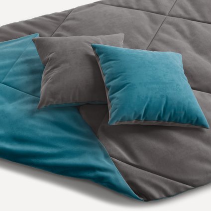 Топпер для дивана Сони-1 Velvet Ocean-Grey