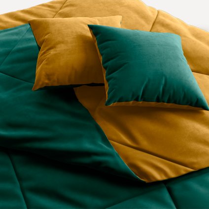 Топпер для дивана Сони 1-XL Bathat Yellow-Emerald