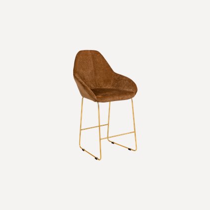 Стул полубарный Кент-5 Velvet Brown