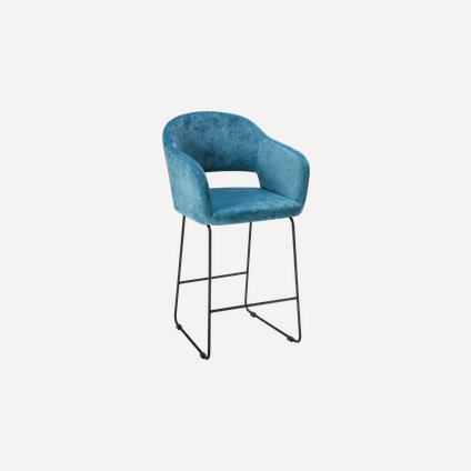 Стул полубарный Одар-4 Velvet Blue