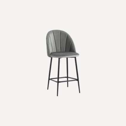Стул полубарный Бартон Velvet Grey