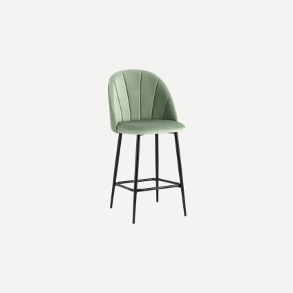 Стул полубарный Бартон Velvet Mint