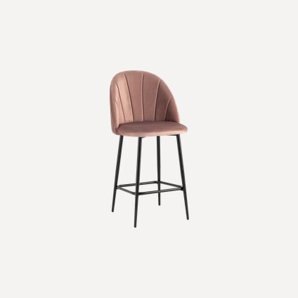 Стул полубарный Бартон Velvet Pink