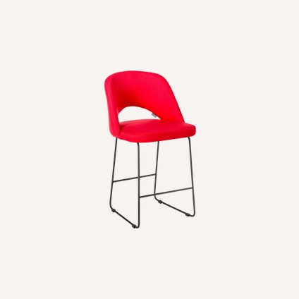 Стул полубарный Ларс-4 Textile Red