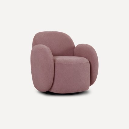 Кресло поворотное Теоп Bucle Pink