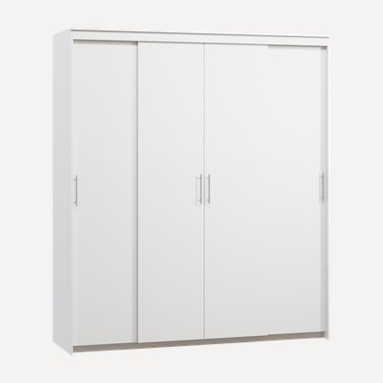Шкаф-купе Тебар 4-200x230 Белый без зеркал