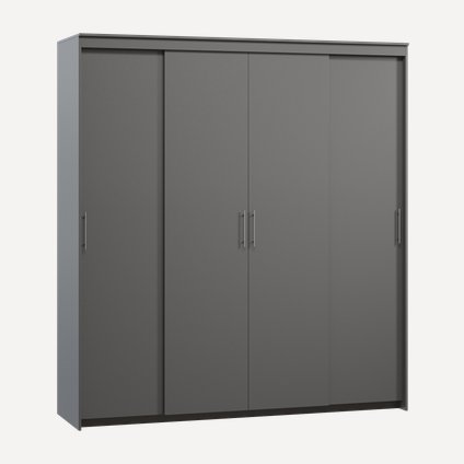 Шкаф-купе Тебар 4-210x230 Графитовый без зеркал
