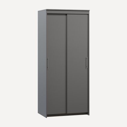 Шкаф-купе Тебар 2-90x210 Графитовый без зеркал