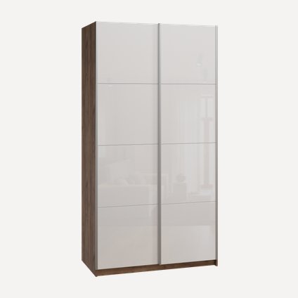 Шкаф-купе Итан 2-120x230 Стекло/Дуб Табачный