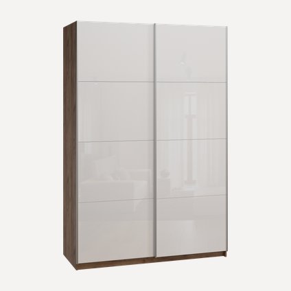 Шкаф-купе Итан 2-160x230 Стекло/Дуб Табачный