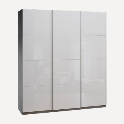 Шкаф-купе Итан 3-210x230 Стекло тройное/Бетон