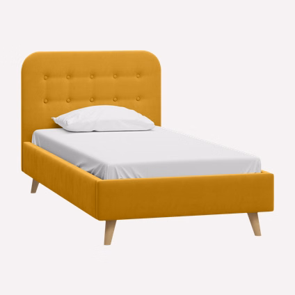 Кровать Динс 120 Velvet Yellow