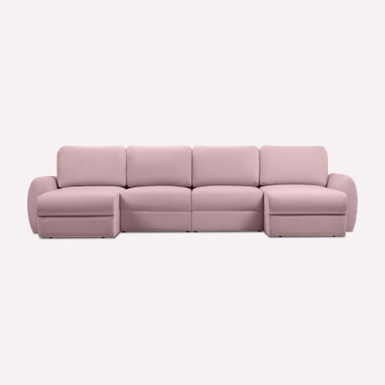 Диван модульный Полан-5 Velvet Pink