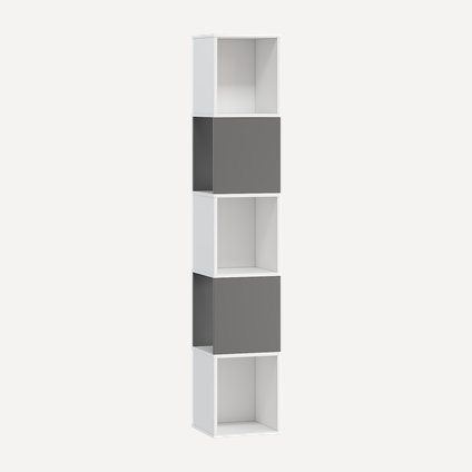 Стеллаж Ларсен 32x182 Белый/Графитовый