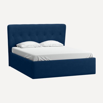 Кровать Лорн 140 Velvet Navy Blue