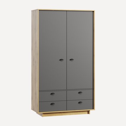 Распашной шкаф Айрин 2-120x210 Графитовый