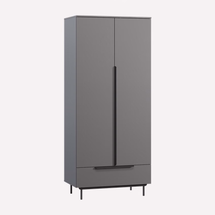Распашной шкаф Квелен 2-96x220 Графитовый