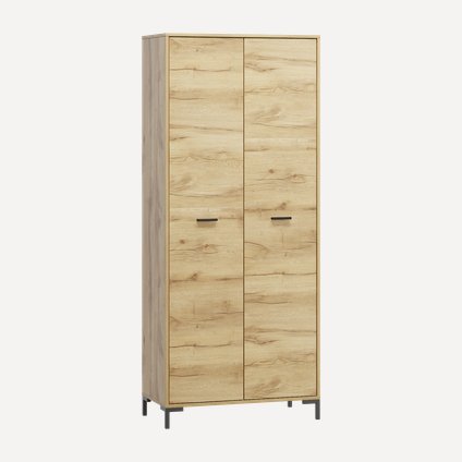 Распашной шкаф Кливленд 2-80x190 Дуб Золотистый