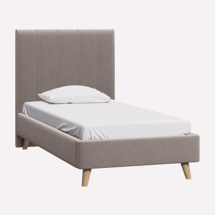 Кровать Шерона-Legs 120 Velvet Mushroom