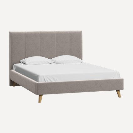 Кровать Шерона-Legs 140 Velvet Mushroom