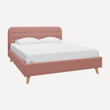 Кровать Динс 140 Velvet Pink