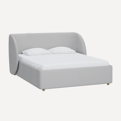 Кровать Юна 180 Букле Серый