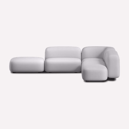 Диван модульный Риббл-5 Bucle Silver