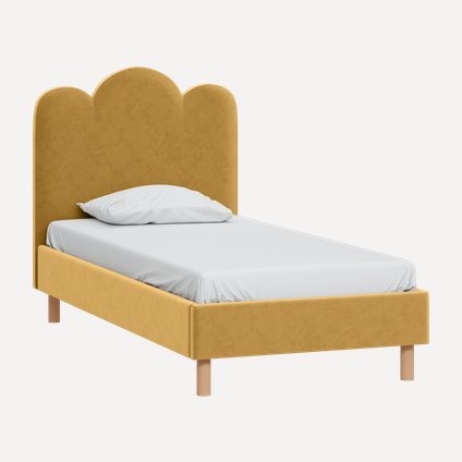 Кровать Лейла-1 90 Velvet Yellow