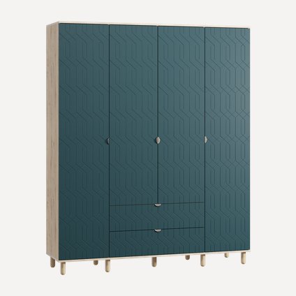 Распашной шкаф Теджонс-4 Time-2 Deco Aquamarine
