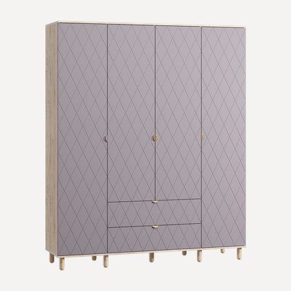 Распашной шкаф Теджонс-4 Diamond Lavanda