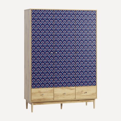Распашной шкаф Тайрон 3-140x200 Тюльпан