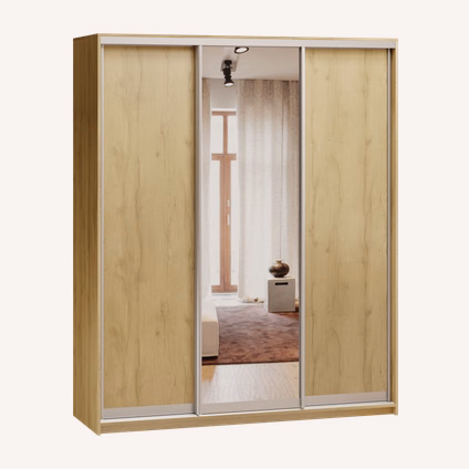 Шкаф-купе Байкал 3-180x220 Дуб Золотистый 1 зеркало