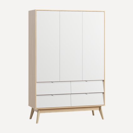 Распашной шкаф Лесли-3 Plywood White