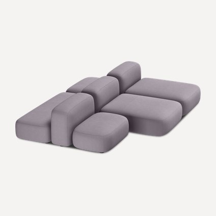 Диван модульный Риббл-6 Bucle Violet
