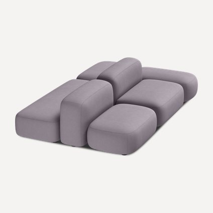 Диван модульный Риббл-7 Bucle Violet