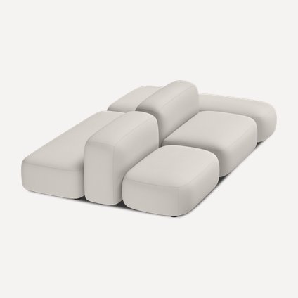 Диван модульдік Ribbl - 7 Bucle White