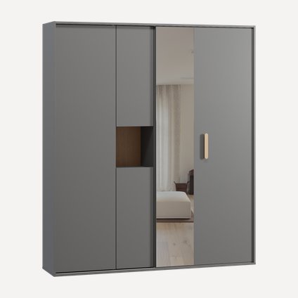 Шкаф-купе Бладвен 3-180x210 Графитовый