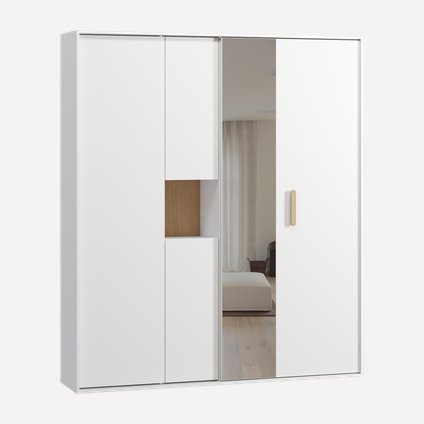 Шкаф-купе Бладвен 3-180x210 Белый