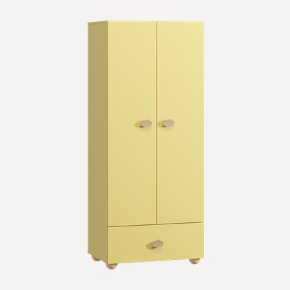 Шкаф детский Тесси 2-75x181 Желтый