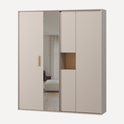Шкаф-купе Бладвен-180-210 Latte Plywood