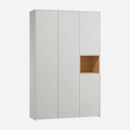 Распашной шкаф Висмар 3-153x240 Пепельный