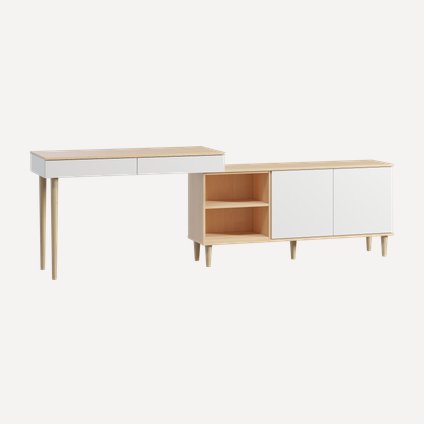 Стол-тумба Элвуд-3 White Plywood
