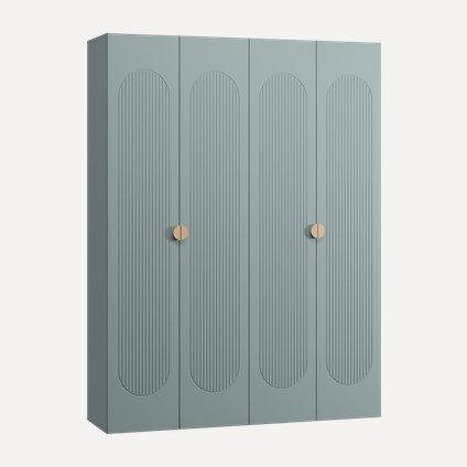 Распашной шкаф Луми 4-181x242 Серо-зеленый