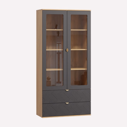 Витрина Монблан 2-93x195 Косы Графитовый