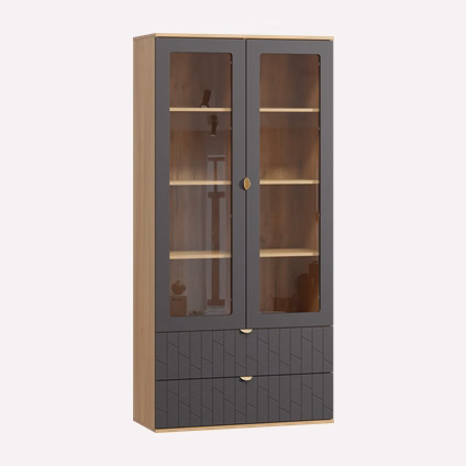 Витрина Монблан 2-93x195 Грань Графитовый