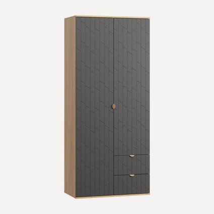 Топсалы шкаф Монблан 2-93x215 Грань Графитовый