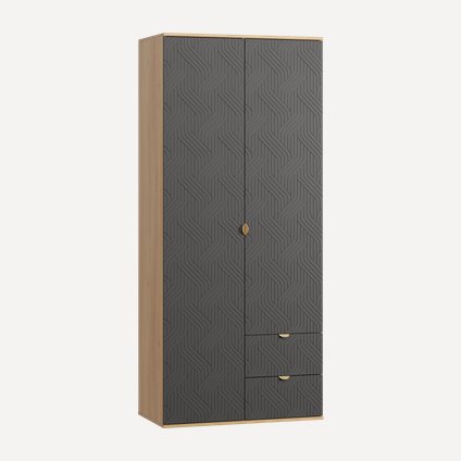 Топсалы шкаф Монблан 2-93x215 Косы Графитовый